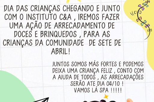 Arrecadação de brinquedos, doces e guloseimas (SPA)