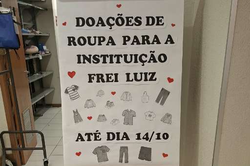 DOAÇÃO DE ROUPAS PARA A INSTITUIÇÃO FREI LUIZ